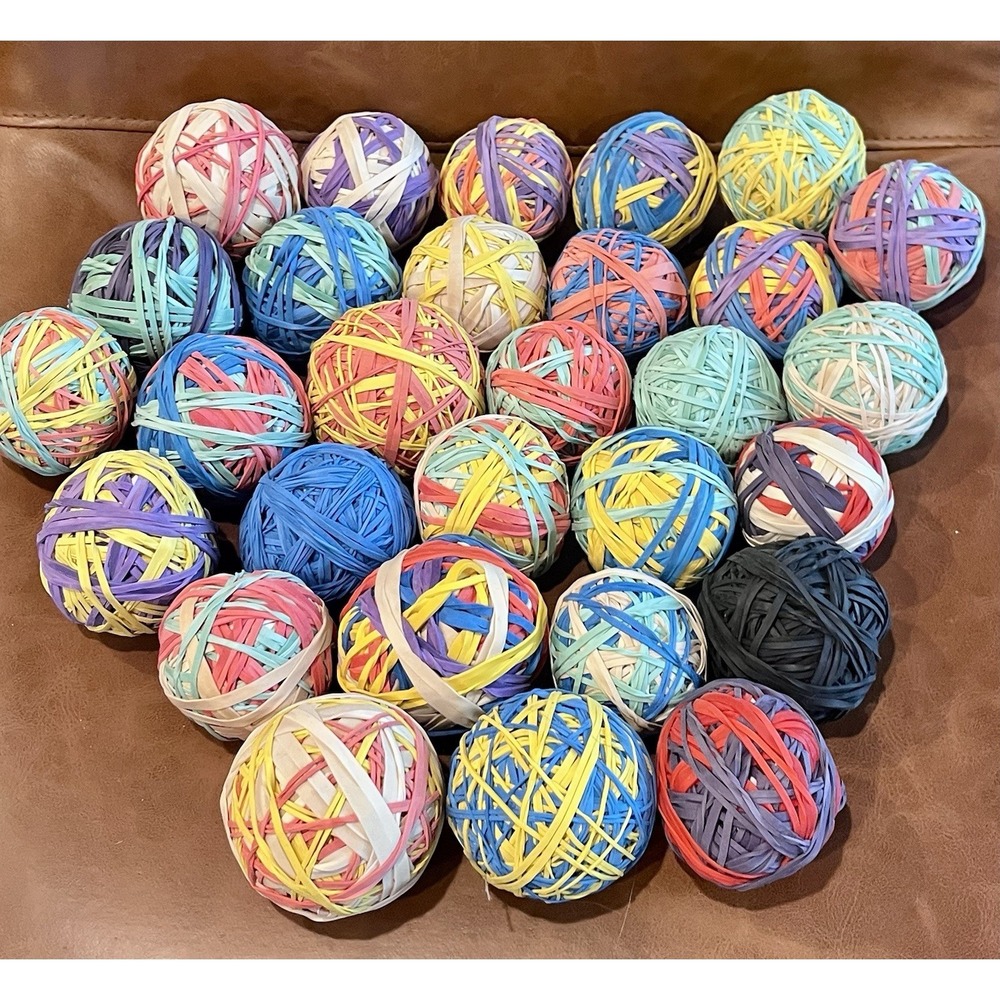 Rubber Band Ball,‎ 3" Diameter  Assorted Colors Sizes Pack of 29 Various